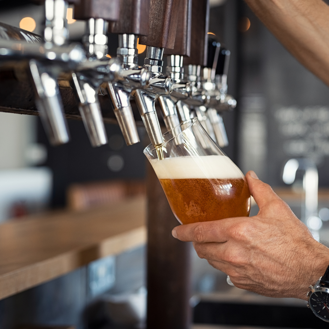 Beer being poured